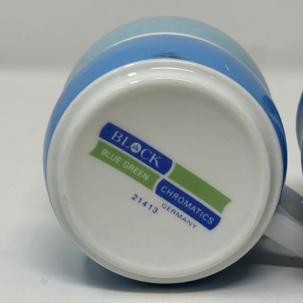 Color Block Chromatics Drink Mug - BLUE GREEN stackable - Picture 6 of 6